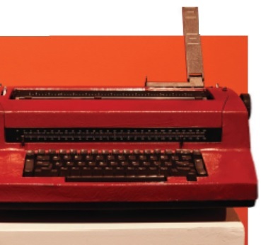 Typewriter from the collections acquired by Theaster Gates and housed at the Stony Island Arts Bank PHOTO COURTESY OF THEASTER GATES AND STONY ISLAND ARTS BANK, CHICAGO