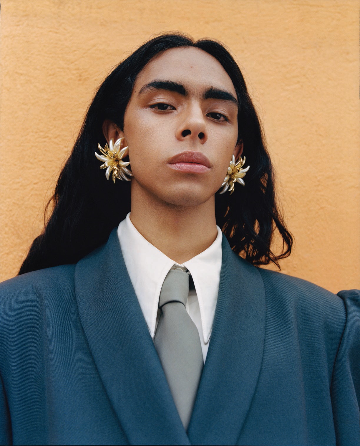 A model poses for Garage magazine’s “Que Onda?” editorial in April 2020. Photographed by Nadine Ijewere