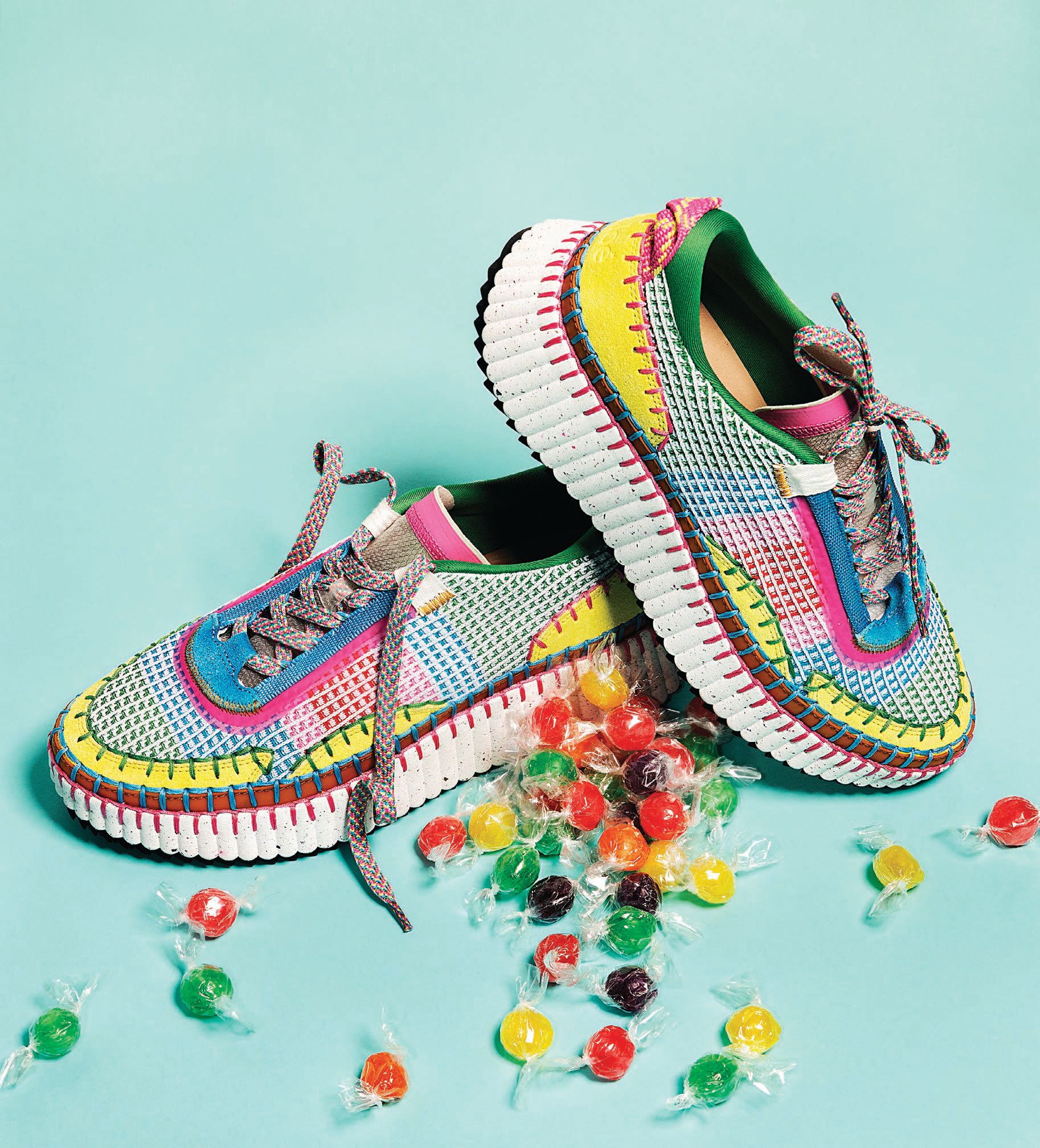 Chloé Nama sneaker in Happy Yellow, chloe.com PHOTOGRAPHED BY HELENA PALAZZI STYLED BY JAMES AGUIAR