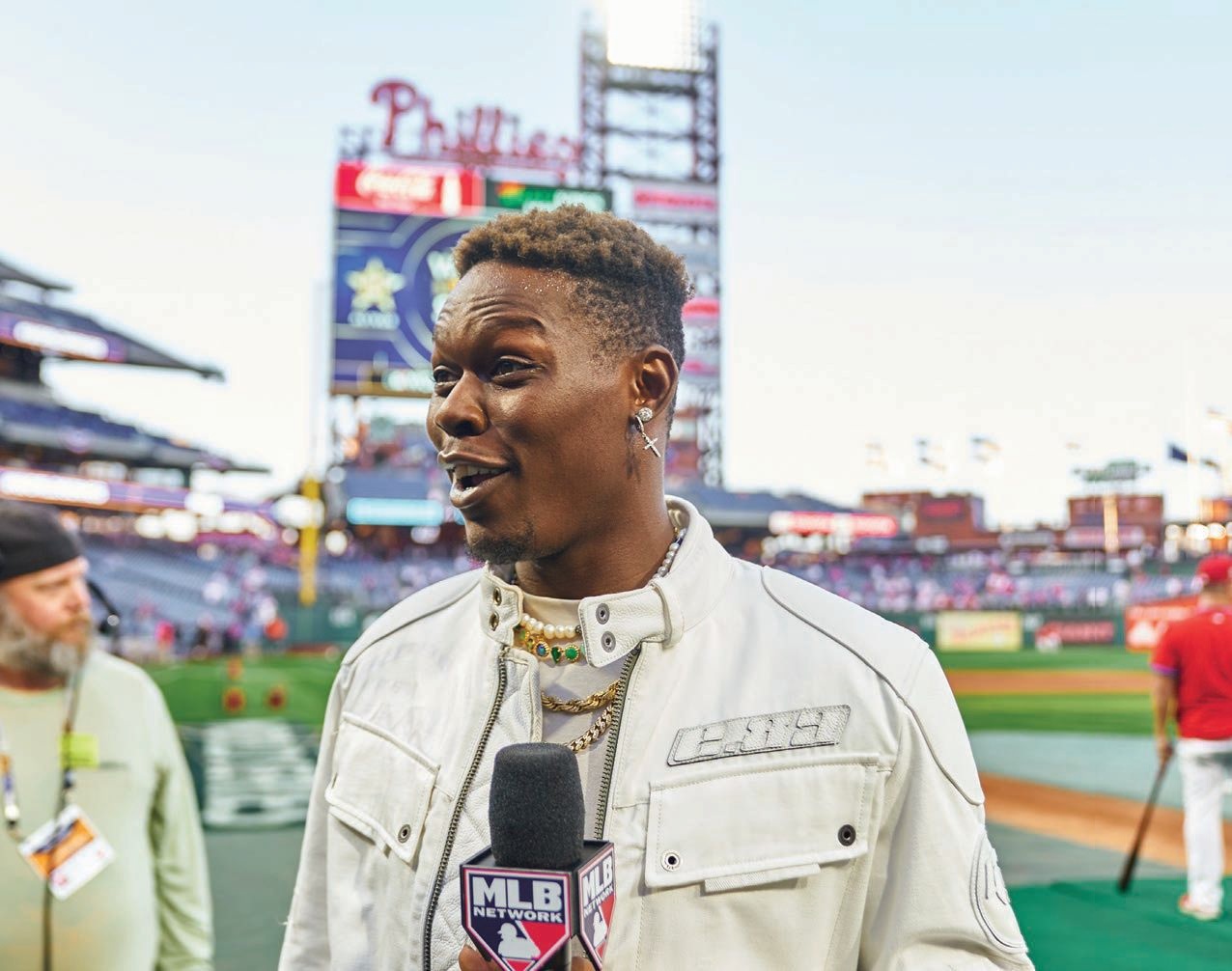 Chisholm at the World Series game between the Phillies and Astros in October 2022 PHOTO: COURTESY OF ROC NATION SPORTS