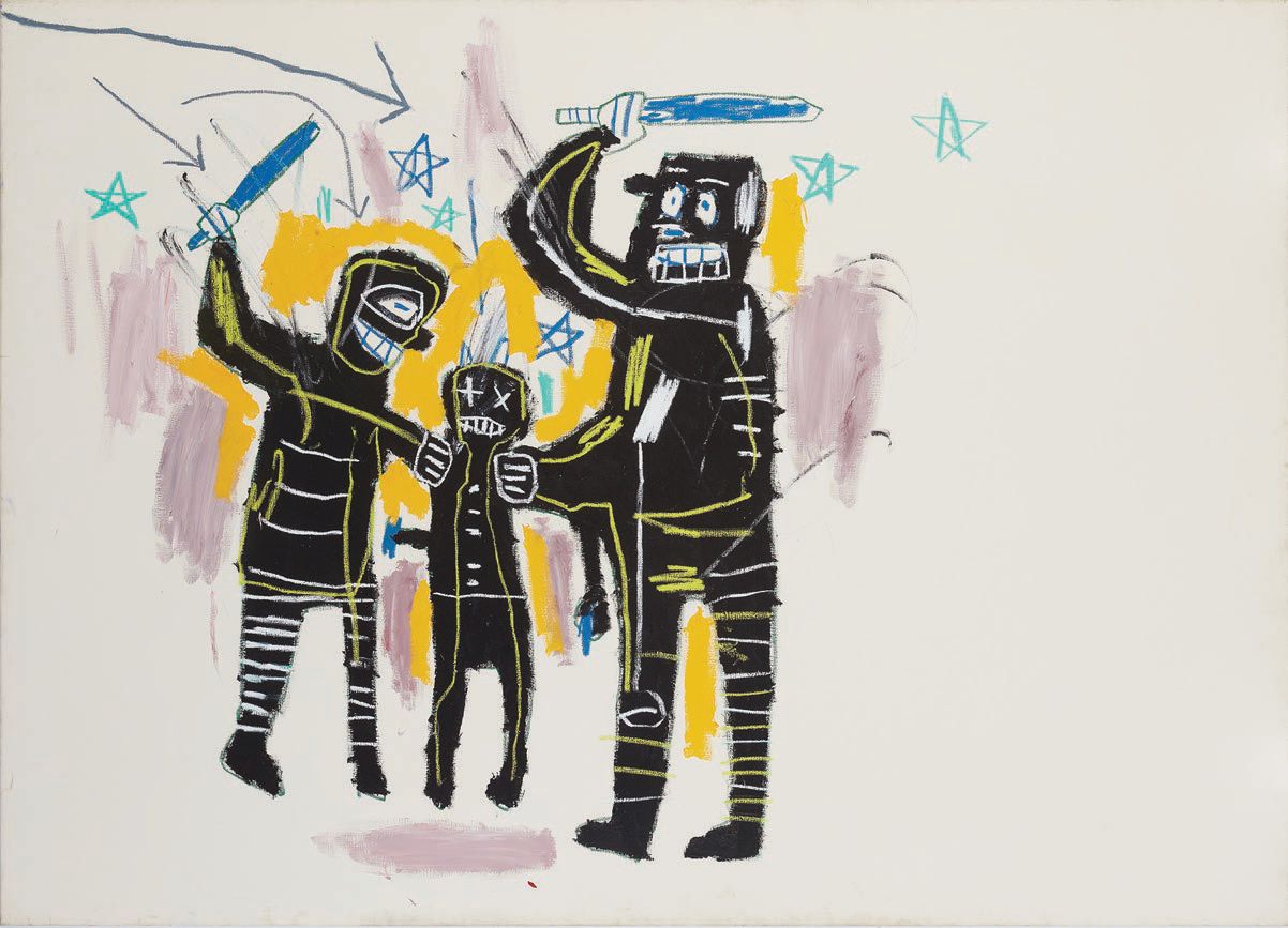 Jean-Michel Basquiat, “Jailbirds” (1983) PHOTO COURTESY OF THE ESTATE OF JEAN-MICHEL BASQUIAT