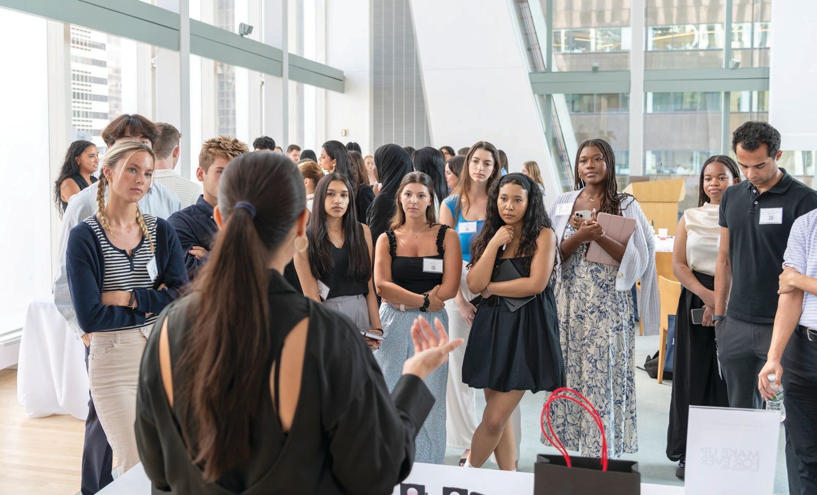 Students at LVMH Summer Intern Day in July 2023, in recognition of National Intern Day. PHOTO BY AUROLA WEDMAN/COURTESY OF LVMH PHOTO BY: AUROLA WEDMAN/ALL COURTESY OF LVMH